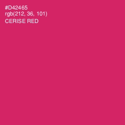 #D42465 - Cerise Red Color Image