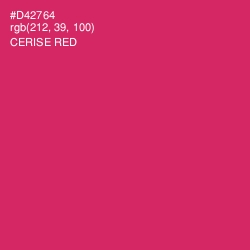 #D42764 - Cerise Red Color Image