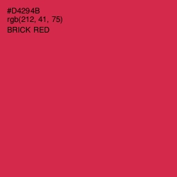 #D4294B - Brick Red Color Image