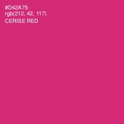 #D42A75 - Cerise Red Color Image