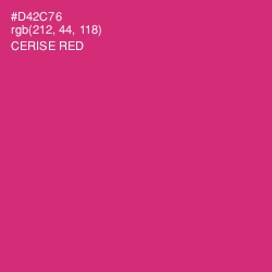 #D42C76 - Cerise Red Color Image