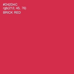 #D42D4C - Brick Red Color Image
