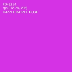 #D432E4 - Razzle Dazzle Rose Color Image