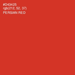 #D43425 - Persian Red Color Image