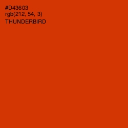 #D43603 - Thunderbird Color Image