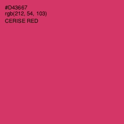 #D43667 - Cerise Red Color Image