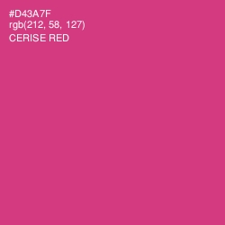 #D43A7F - Cerise Red Color Image