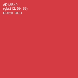 #D43B42 - Brick Red Color Image