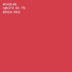 #D43E4B - Brick Red Color Image