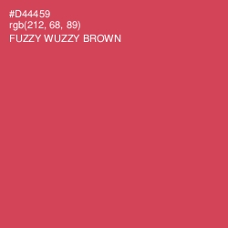 #D44459 - Fuzzy Wuzzy Brown Color Image