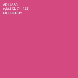 #D44A80 - Mulberry Color Image