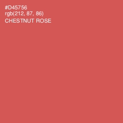 #D45756 - Chestnut Rose Color Image