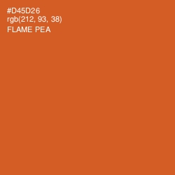 #D45D26 - Flame Pea Color Image