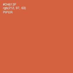 #D4613F - Piper Color Image