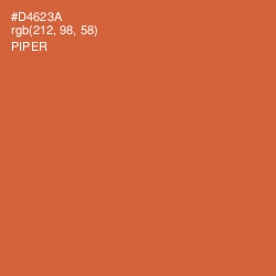 #D4623A - Piper Color Image