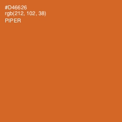 #D46626 - Piper Color Image