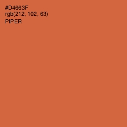 #D4663F - Piper Color Image