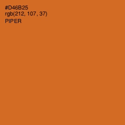 #D46B25 - Piper Color Image