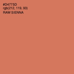 #D4775D - Raw Sienna Color Image