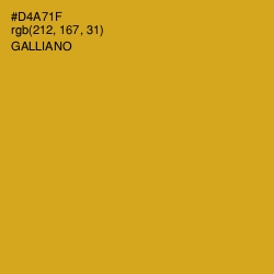 #D4A71F - Galliano Color Image