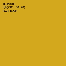 #D4A81C - Galliano Color Image