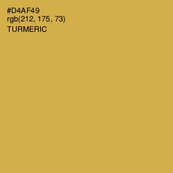 #D4AF49 - Turmeric Color Image