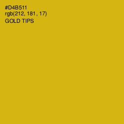 #D4B511 - Gold Tips Color Image