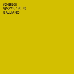 #D4BE00 - Galliano Color Image