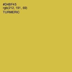 #D4BF45 - Turmeric Color Image