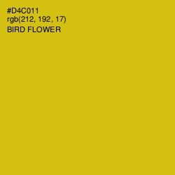 #D4C011 - Bird Flower Color Image