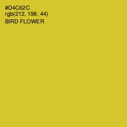 #D4C62C - Bird Flower Color Image