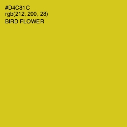 #D4C81C - Bird Flower Color Image