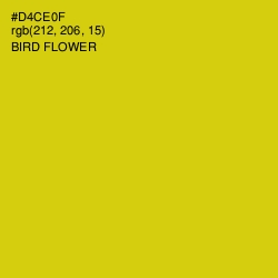 #D4CE0F - Bird Flower Color Image