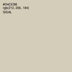 #D4CEB8 - Sisal Color Image