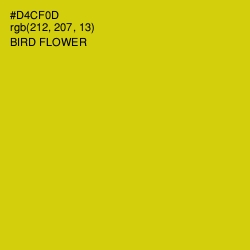 #D4CF0D - Bird Flower Color Image