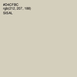 #D4CFBC - Sisal Color Image