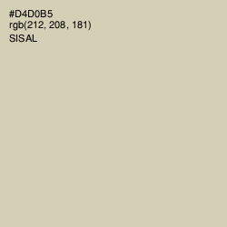 #D4D0B5 - Sisal Color Image