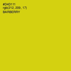 #D4D111 - Barberry Color Image