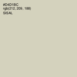 #D4D1BC - Sisal Color Image