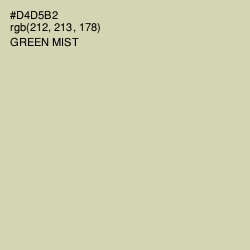 #D4D5B2 - Green Mist Color Image