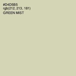 #D4D5B5 - Green Mist Color Image