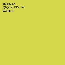 #D4D74A - Wattle Color Image