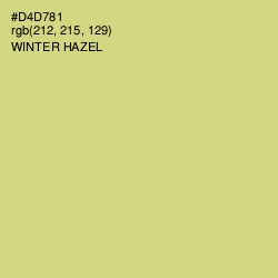 #D4D781 - Winter Hazel Color Image