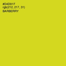 #D4D91F - Barberry Color Image