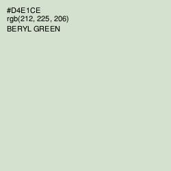 #D4E1CE - Beryl Green Color Image