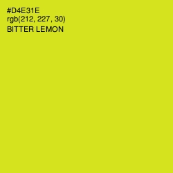 #D4E31E - Bitter Lemon Color Image