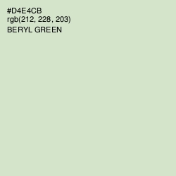 #D4E4CB - Beryl Green Color Image