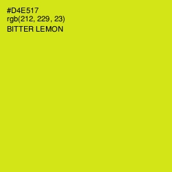 #D4E517 - Bitter Lemon Color Image