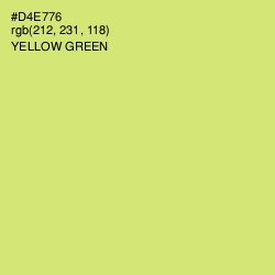 #D4E776 - Yellow Green Color Image