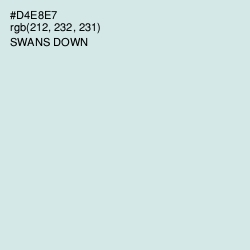 #D4E8E7 - Swans Down Color Image